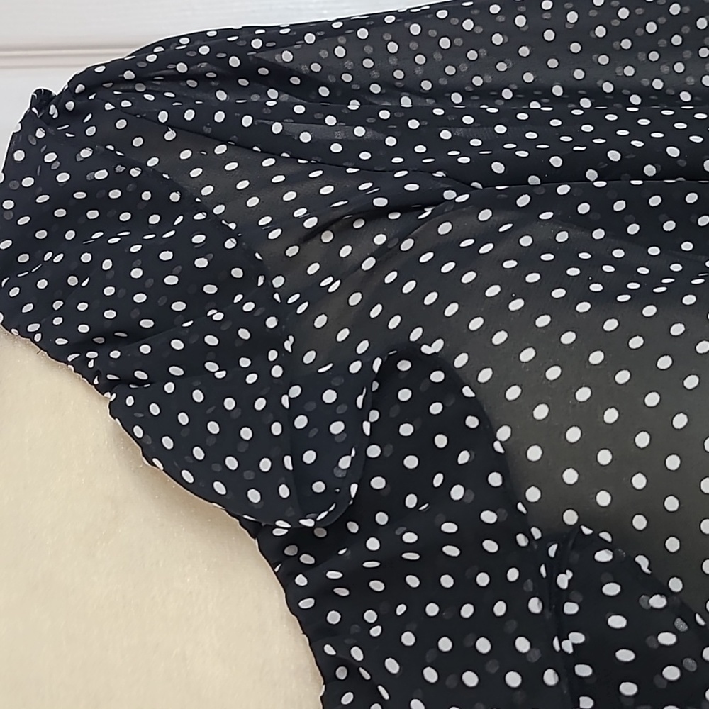 Chaps Ruffle Front Blouse - Picture 3 of 11